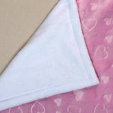 Cobija Corazones Rosa El Bebé Feliz Detalle